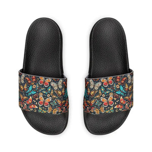 Sandals - Graphic Butterflies Slide - Vibrant Summer Style - Dipaliz