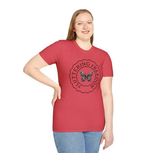 Fluttering Freedom Cotton Tee - Softstyle Butterfly Shirt - Dipaliz - T-shirts