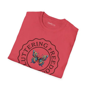 Fluttering Freedom Cotton Tee - Softstyle Butterfly Shirt - Dipaliz - T-shirts