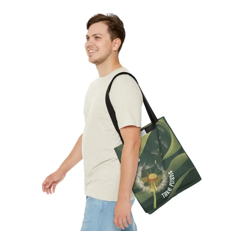 Soar with Style: Dreams Take Flight Dandelion Seeds Tote Bag - Bags