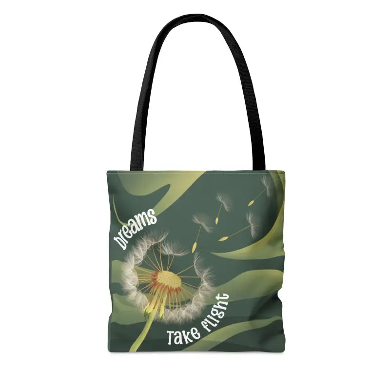 Soar with Style: Dreams Take Flight Dandelion Seeds Tote Bag - Bags