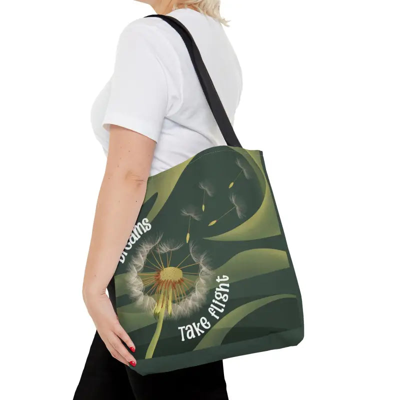 Soar with Style: Dreams Take Flight Dandelion Seeds Tote Bag - Medium Bags