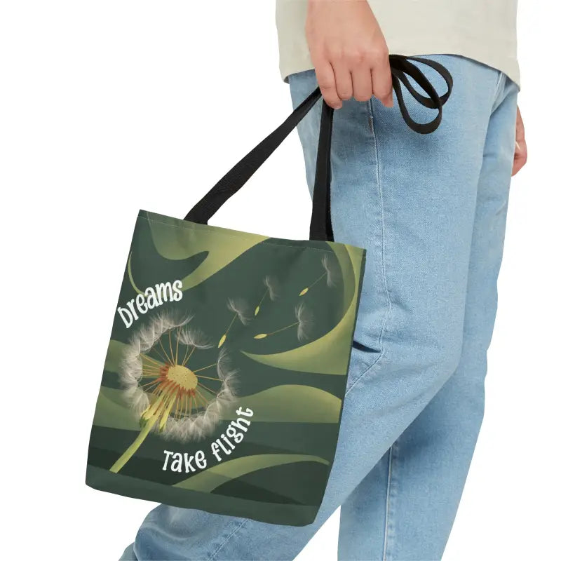 Soar with Style: Dreams Take Flight Dandelion Seeds Tote Bag - Small Bags