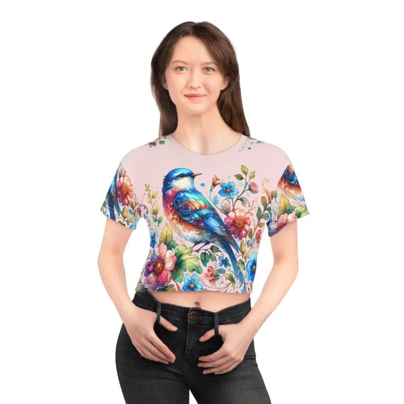 Fly High in Style with Soft Pastels Crop Tee! - White Stitching / 2xl Tee