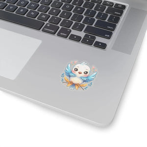 Modern Dynamic White Sticker - Grey Adhesive Vinyl - Dipaliz - Decorative Stickers