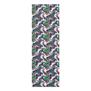 Foam Yoga Mat - Vibrant Retro Swirl Pattern - Dipaliz - 24” x 72” - & Pilates Mats