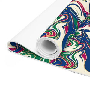 Foam Yoga Mat - Vibrant Retro Swirl Pattern - Dipaliz - 24” x 72” - & Pilates Mats