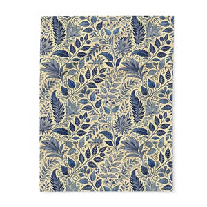 Vibrant Blue Foliage Arctic Fleece Blanket - Dipaliz - Blankets