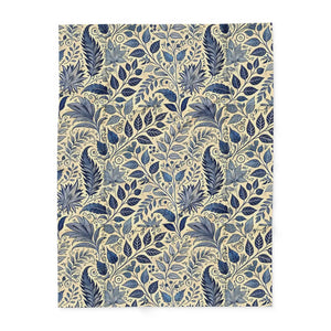 Vibrant Blue Foliage Arctic Fleece Blanket - Dipaliz - Blankets