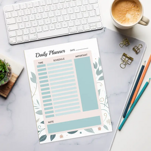 Notepads - Foliage Daily Planner Notepad - Stylish Organization - Dipaliz