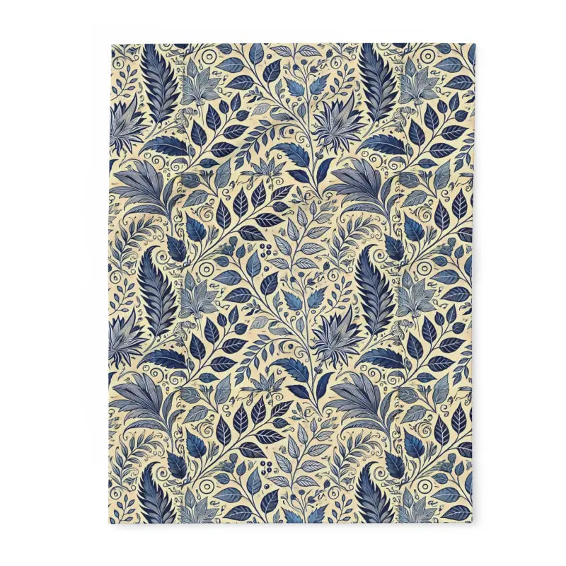 Vibrant Blue Foliage Arctic Fleece Blanket - Cozy Up in Style - Home Decor