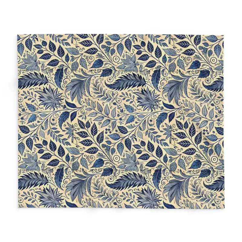 Vibrant Blue Foliage Arctic Fleece Blanket - Cozy Up in Style - Home Decor