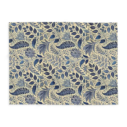 Vibrant Blue Foliage Arctic Fleece Blanket - Cozy Up in Style - Home Decor