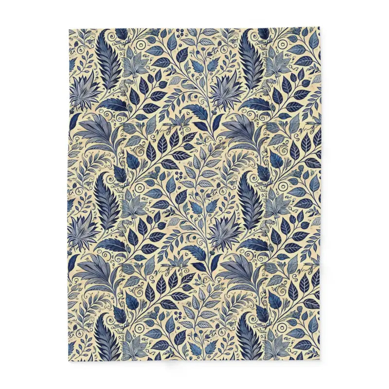 Vibrant Blue Foliage Arctic Fleece Blanket - Cozy Up in Style - Home Decor