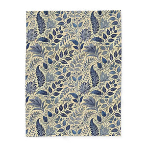 Home Decor - Vibrant Blue Foliage Arctic Fleece Blanket - Cozy Comfort - Dipaliz