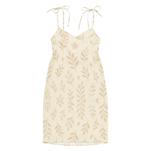 Secret Garden Midi Dress - Foliage Chiffon Built-in Bra - Dipaliz - Dresses