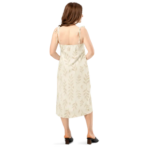 Secret Garden Midi Dress - Foliage Chiffon Built-in Bra - Dipaliz - Dresses