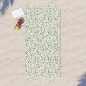 Boho Beach Cloth – Vibrant Foliage Pattern - Dipaliz - Towels