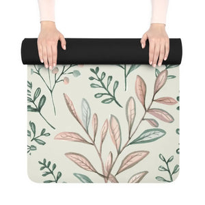 Foliage Rubber Yoga Mat - Vibrant Energy Design - Dipaliz - 24” x 68” - Home Decor