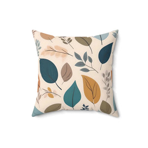 Retro Foliage Pillow – Muted Colors Spun Polyester - Dipaliz - Throw Pillows