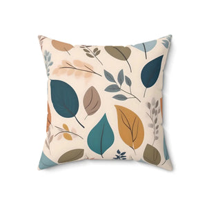 Retro Foliage Pillow – Muted Colors Spun Polyester - Dipaliz - Throw Pillows