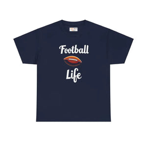 T-shirt - Football Life Heavy Cotton Tee - Game Day Essential - Dipaliz