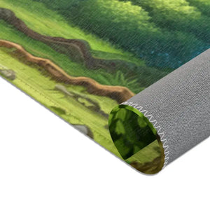 Forest Landscape Area Rugs Polyester Chenille Nature Design - Dipaliz