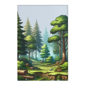 Forest Landscape Area Rugs Polyester Chenille Nature Design - Dipaliz - 24’’ × 36’’