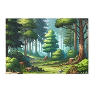 Forest Landscape Area Rugs Polyester Chenille Nature Design - Dipaliz - 36’’ × 24’’