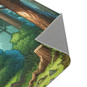 Forest Landscape Area Rugs Polyester Chenille Nature Design - Dipaliz