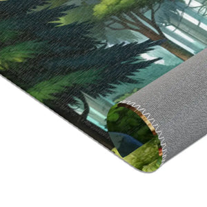 Forest Landscape Area Rugs Polyester Chenille Nature Design - Dipaliz