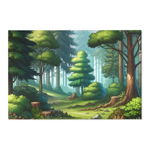 Forest Landscape Area Rugs Polyester Chenille Nature Design - Dipaliz - 72’’ × 48’’