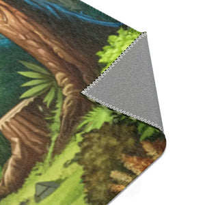 Forest Landscape Area Rugs Polyester Chenille Nature Design - Dipaliz