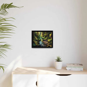 Forest Matte Canvas Wall Art Black Frame Modern Decor - Dipaliz - Posters Prints & Visual Artwork