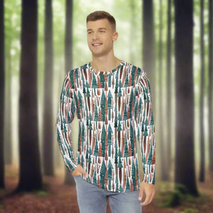 Cozy Forest Men’s Long Sleeve Tee - Nature’s Beauty - Dipaliz - T-shirts