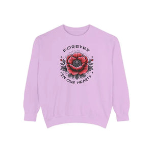 Hearts Sweatshirt - Unisex Garment-dyed Cozy Style - Dipaliz - Orchid / s - Sweatshirts