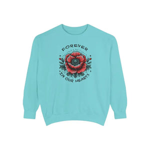 Hearts Sweatshirt - Unisex Garment-dyed Cozy Style - Dipaliz - Chalky Mint / s - Sweatshirts