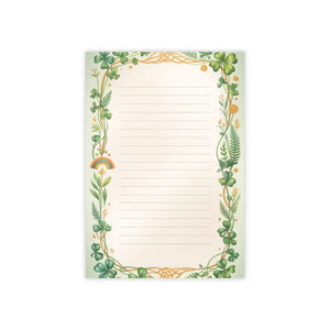 Clover Lined Notepad - St. Patrick’s Day Note Pads - Dipaliz - 4’’ x 6’’ / White - Paper Products