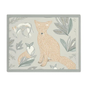Fox Graphic Art Cotton Placemat - Playful Dining Decor - Dipaliz - 18’’ × 14’’ - Placemats