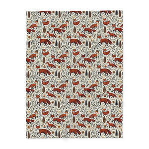 Fleece Blanket Fox Leaves – Soft Arctic - Dipaliz - Blankets