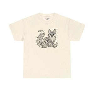 Fox Mandala Unisex Tee - Heavy Cotton Statement - Dipaliz - T-shirts