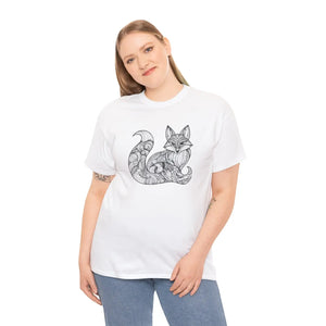 Fox Mandala Unisex Tee - Heavy Cotton Statement - Dipaliz - T-shirts