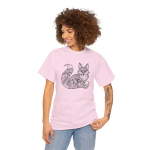 Fox Mandala Unisex Tee - Heavy Cotton Statement - Dipaliz - T-shirts