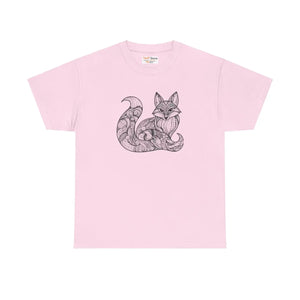 Fox Mandala Unisex Tee - Heavy Cotton Statement - Dipaliz - T-shirts