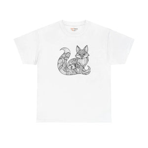 Fox Mandala Unisex Tee - Heavy Cotton Statement - Dipaliz - T-shirts
