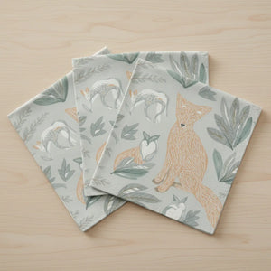 Fox Napkins – Eco-friendly Set of 4 - Dipaliz - Cloth