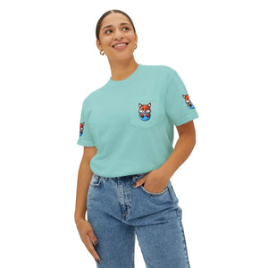 Soft Cotton Fox in a Pocket Tee - Sustainable Style - Dipaliz - T-shirts