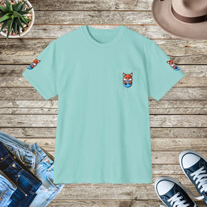 Soft Cotton Fox in a Pocket Tee - Sustainable Style - Dipaliz - T-shirts