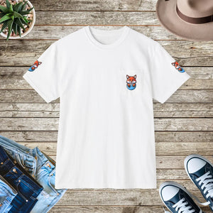 Soft Cotton Fox in a Pocket Tee - Sustainable Style - Dipaliz - T-shirts