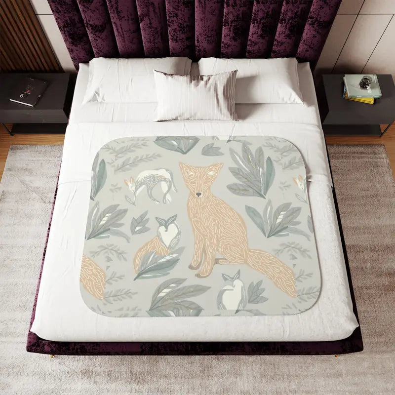 Snuggle in Style: Luxury Fox Sherpa Blanket for Ultimate Comfort - Home Decor